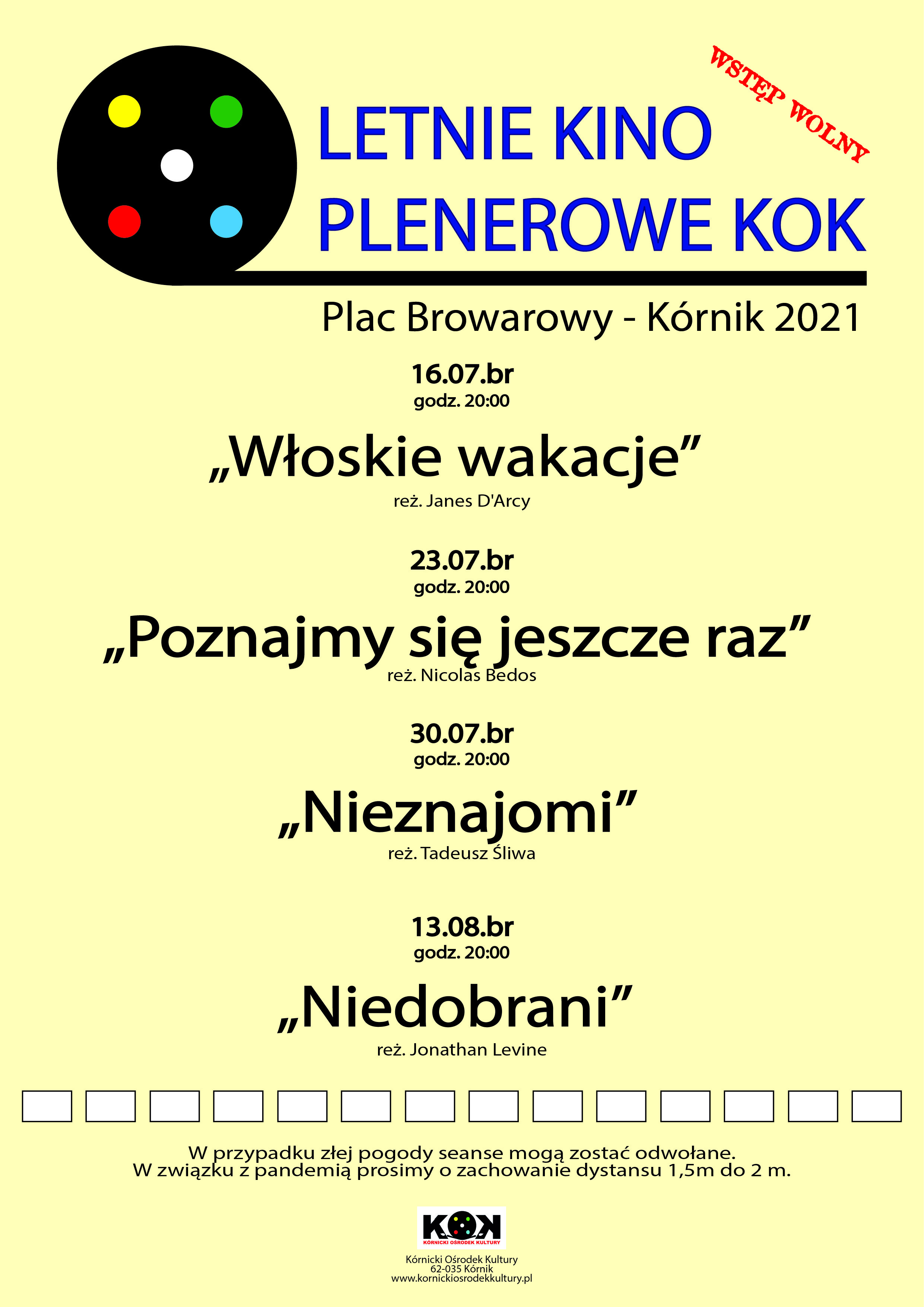 Letnie Kino Plenerowe KOK 2021