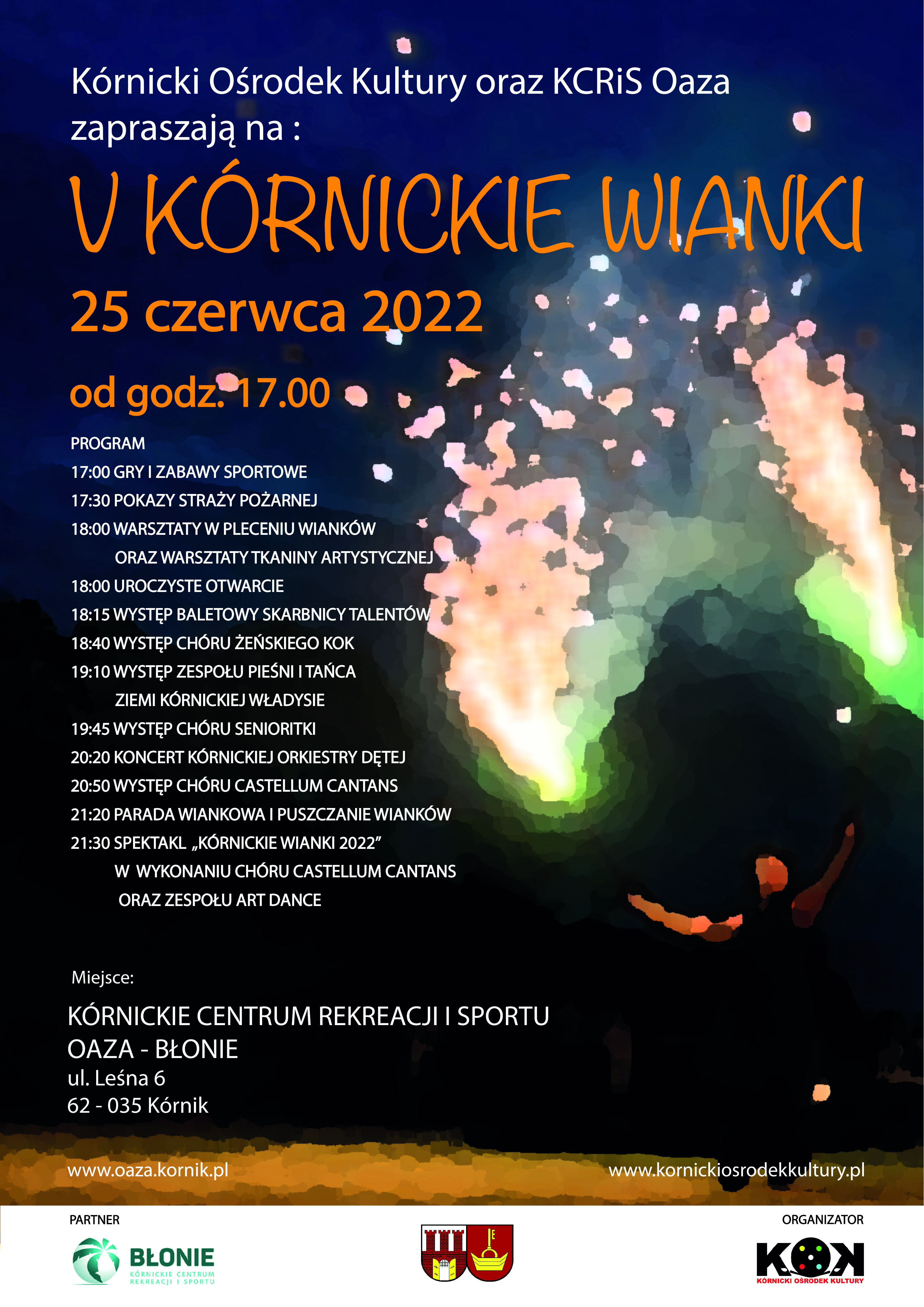 Kolorowy tekst na ciemnym tle