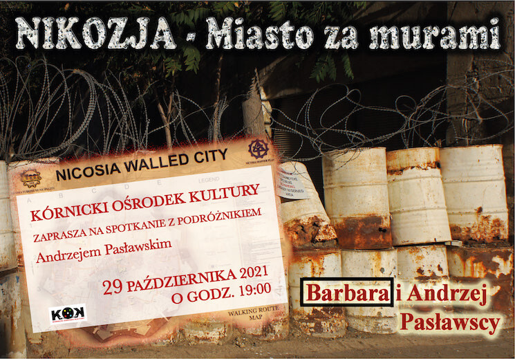 Tekst na tle widoku z Nikozji