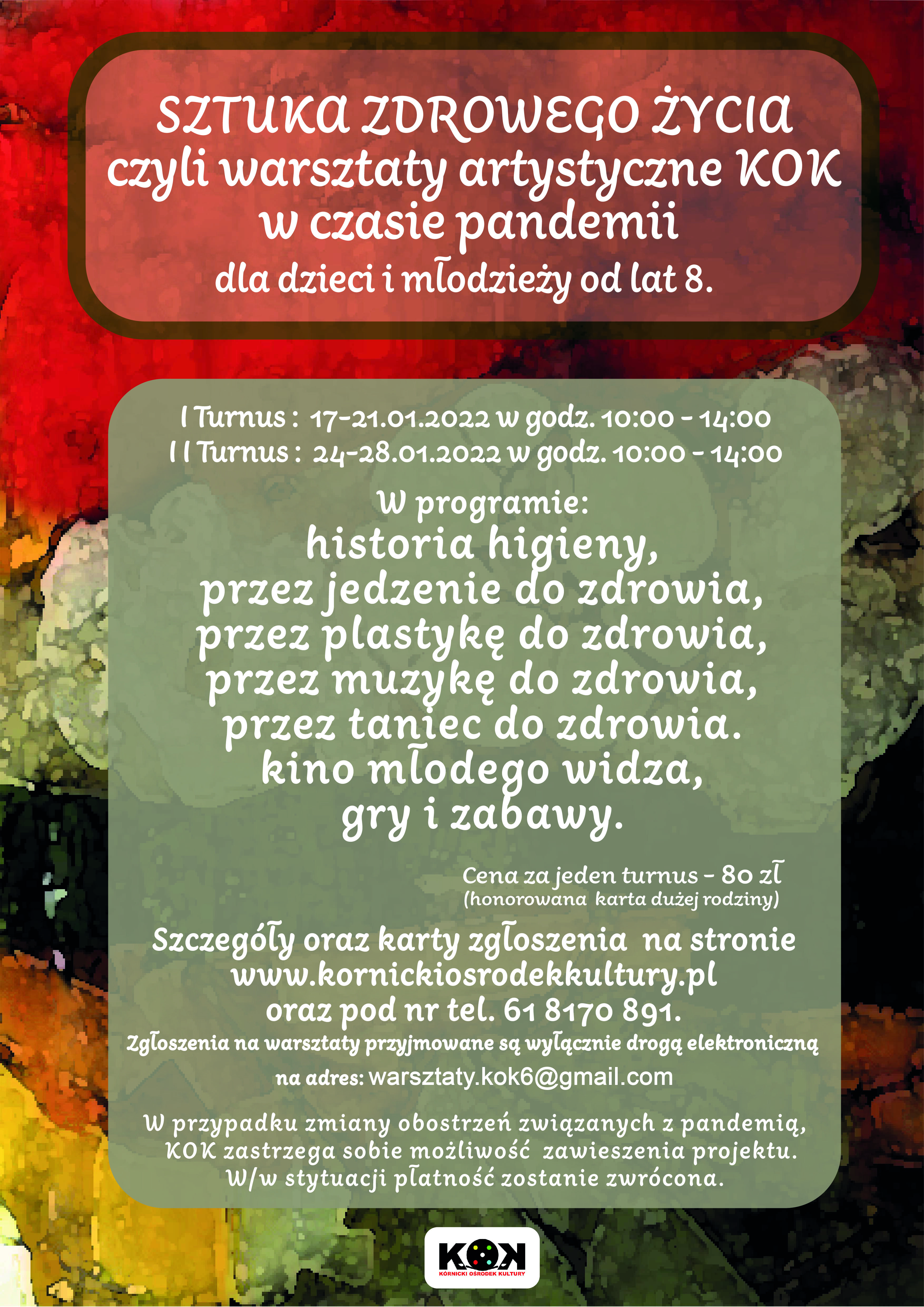 Tekst na kolorowym tle