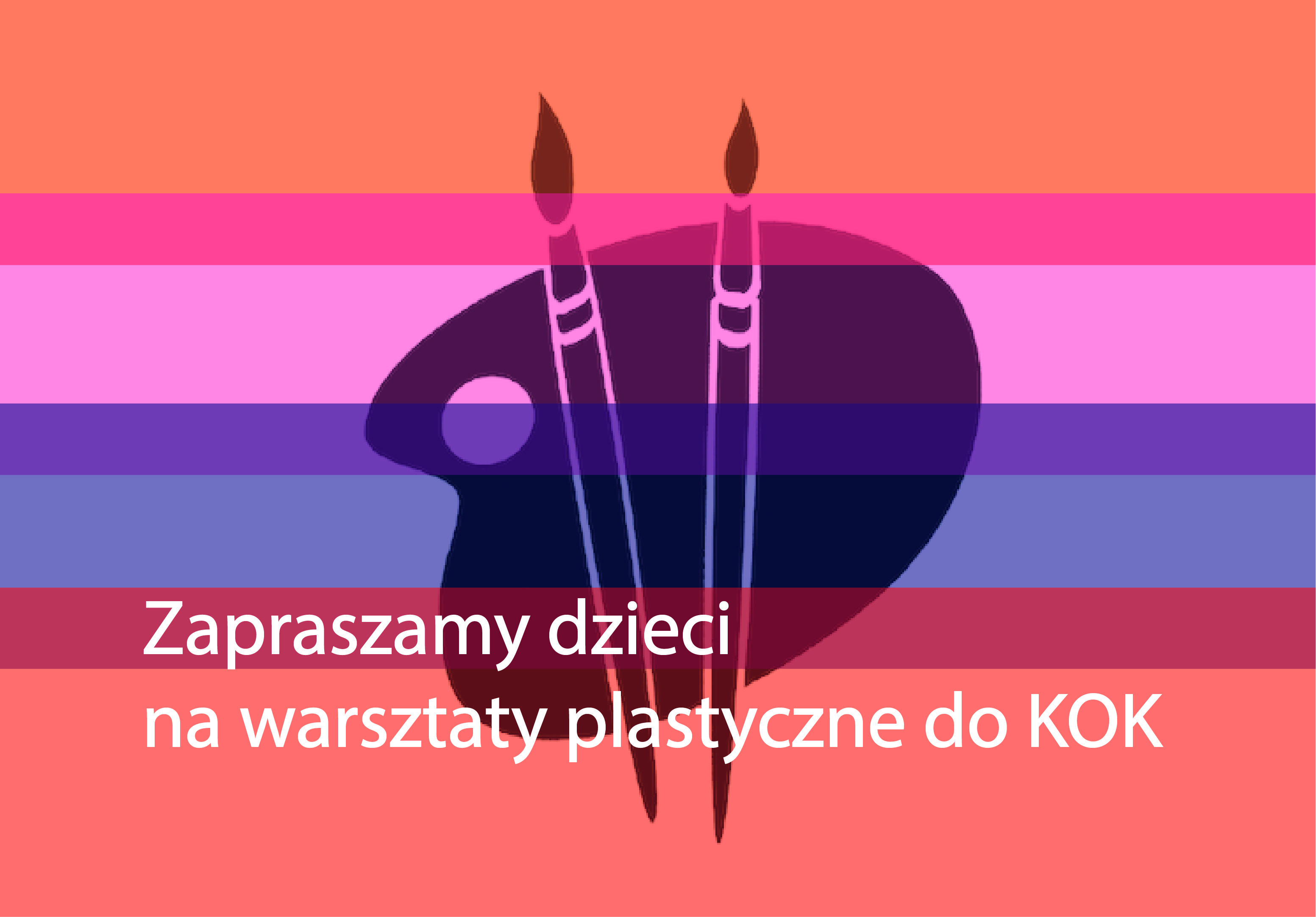 paleta malarska na kolorowym tle