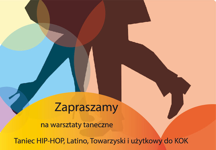 Tańcząca para na kolorowym tle
