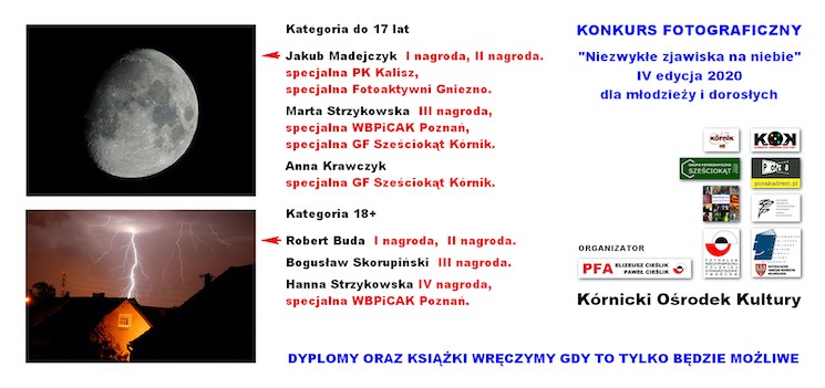 plakat z nagrodzonymi zdjęciami