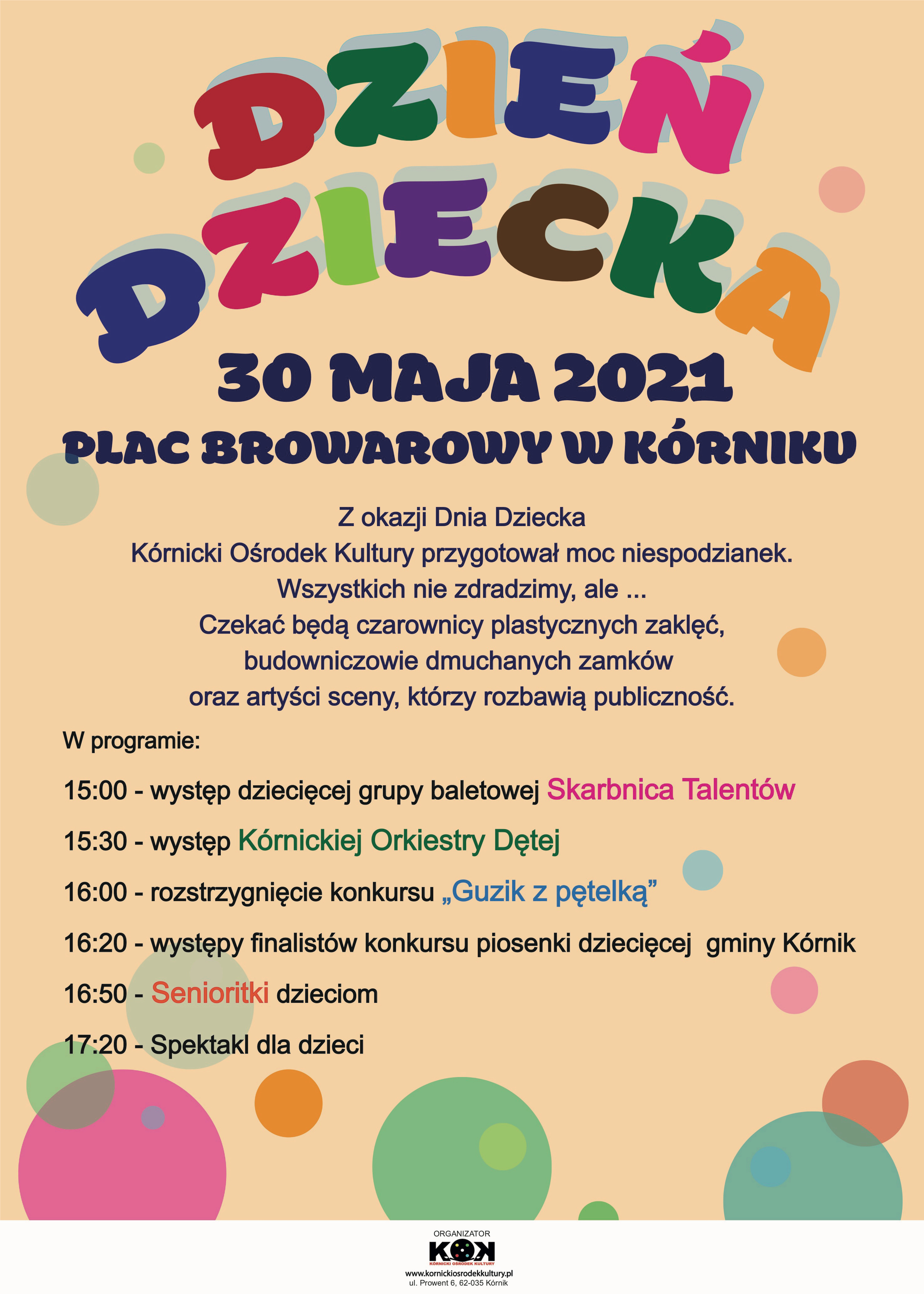 kolorowy plakat z tekstem